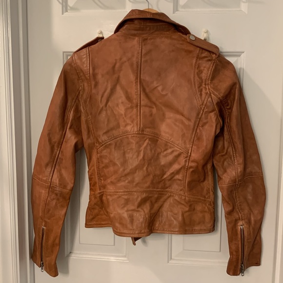 Barneys Originals brown leather jacket - Picture 2 of 6
